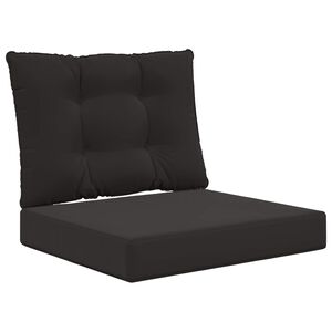 vidaXL Buiten bankkussen 2 pcs Zwart Polyester