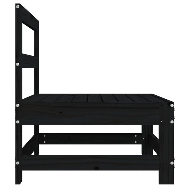 vidaXL Tuinmiddenbank massief grenenhout zwart