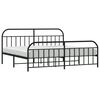 vidaXL Bedframe met hoofd- en voeteneinde metaal zwart 200x200 cm