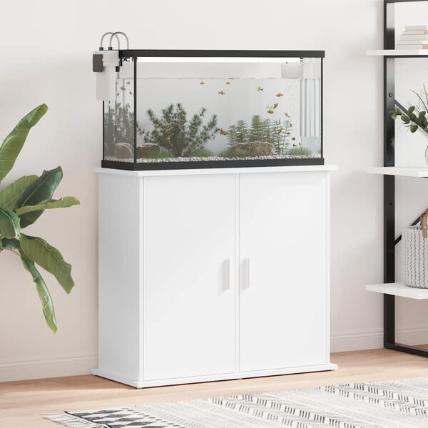 vidaXL Aquariumstandaard 81x36x73 cm bewerkt hout wit
