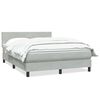 vidaXL Boxspring met matras fluweel lichtgrijs 160x220 cm