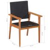 vidaXL Buitenstoelen 2 st poly rattan zwart en bruin