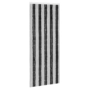 vidaXL Insecten Gordijn Chenille Grijs en zwart 90 x 220 cm 100% PP