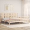 vidaXL Bedframe met hoofdbord massief hout 200x200 cm