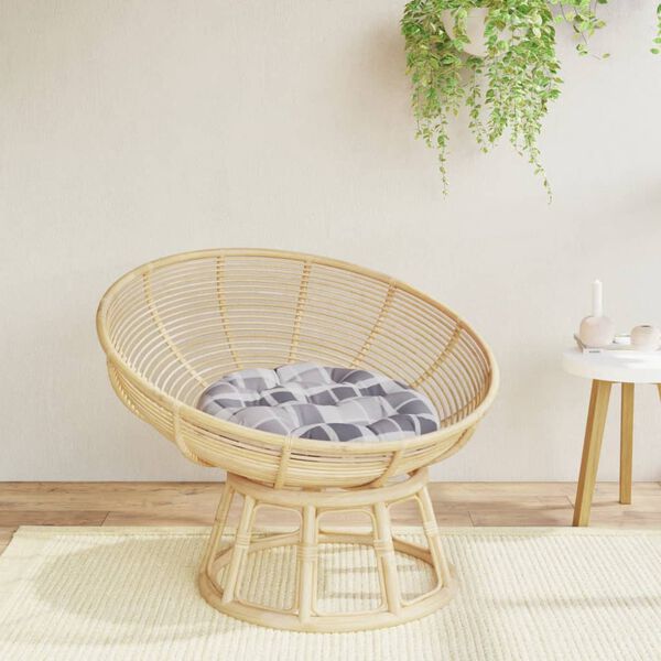 vidaXL Zitkussen rond ruitpatroon &Oslash; 60x11 cm oxford stof grijs