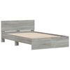 vidaXL Bedframe met hoofdeinde en LED grijs sonoma eiken 120x190 cm