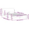 vidaXL Bedframe "Dover" stof donkergrijs 140x200 cm
