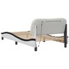 vidaXL Bedframe met LED zonder matras "Hvar" wit en zwart 100x200 cm