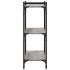 vidaXL Boekenkast 3-laags 80x30x86 cm bewerkt hout grijs sonoma