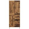 vidaXL Hoge kast met lade Oud Hout 69,5 x 34 x 180 cm Bewerkt hout