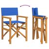 vidaXL Regisseursstoelen inklapbaar 2 st massief teakhout blauw