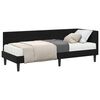 vidaXL Hoekbedframe met Matras met hoofdeinde 2 pcs Zwart Fluweel
