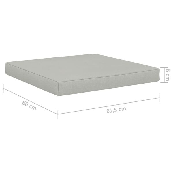 vidaXL Vloerpalletkussen 60x61,5x6 cm stof beige