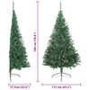 vidaXL Kunstmatig Voorverlicht Kerstboom met 300 LED Groen 180 cm PVC
