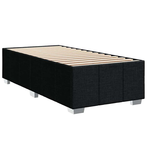 vidaXL Bedframe zonder matras 100x200 cm stof zwart