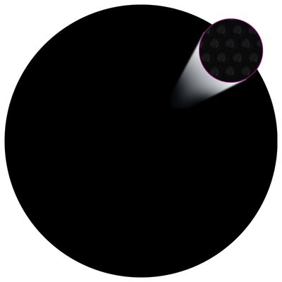 vidaXL Zwembadfolie solar drijvend 300 cm PE zwart en blauw