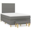 vidaXL Boxspring met matras stof donkergrijs 120x190 cm