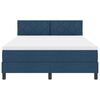 vidaXL Boxspringbed met matras met hoofdeinde Blauw 160 x 200 cm Stof