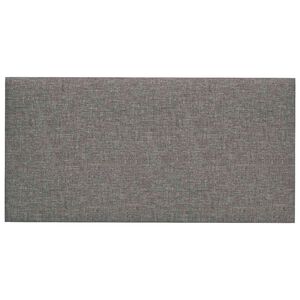 vidaXL Wandhoofdbord 12 st 30 x 15 cm Lichtgrijs Stof