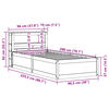 vidaXL Bedframe met hoofdbord massief grenenhout wit 90x200 cm