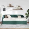 vidaXL Hoekbedframe met Matras met hoofdeinde 2 pcs Groen Fluweel