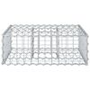 vidaXL Gabion Verhoogd Bed Zilver 60 x 60 x 20 cm Gegalvaniseerd staal