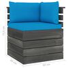 vidaXL 12-delige Loungeset met kussens pallet massief grenenhout