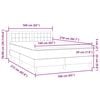vidaXL Boxspring met matras en LED fluweel donkergroen 160x210 cm