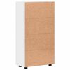 vidaXL Dressoir FLORIN Hoogglans wit 55,5 x 29 x 103 cm Bewerkt hout