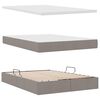 vidaXL Opbergbed met matras met matras Taupe 140 x 190 cm Bewerkt hout