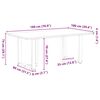 vidaXL Eettafel rechthoekig 180x100x74 cm massief eikenhout lichtbruin