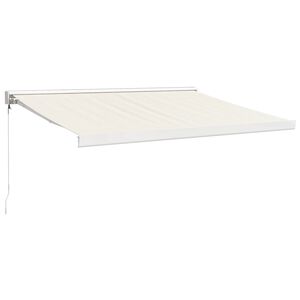 vidaXL Luifel uittrekbaar 3,5x2,5 m stof en aluminium cr&egrave;mekleurig