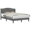 vidaXL Bedframe met hoofdeinde Donkergrijs 160 x 200 cm Fluweel