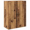 vidaXL Hoge kast 2 pcs Oudhout Bewerkt hout