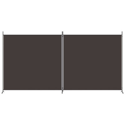 vidaXL Kamerscherm met 2 panelen 348x180 cm stof bruin