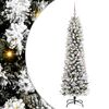 vidaXL Kunstkerstboom met 150 LED Wit 150 cm PVC en Metaal en Plastic