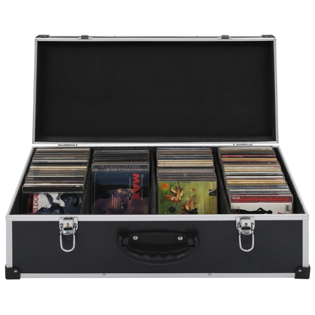 vidaXL Cd-koffer voor 80 cd's aluminium ABS zwart kopen? | vidaXL.nl