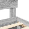 vidaXL Bedframe met hoofdeinde Grijs Sonoma 200 x 200 cm Bewerkt hout