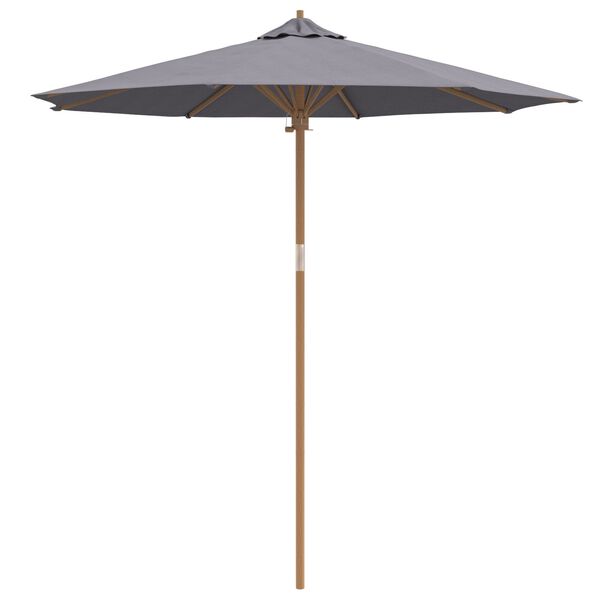 vidaXL Tuinparasol Donkergrijs 240 x 240 x 260 cm Bamboe