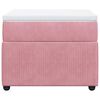 vidaXL Boxspring met matras fluweel roze 90x200 cm