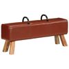 vidaXL Gymbok 110 cm echt leer bruin