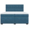 vidaXL Boxspring met matras fluweel blauw 200x200 cm