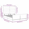 vidaXL Bedframe met hoofdeinde Lichtgrijs 140 x 190 cm Stof
