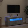 vidaXL Tv-meubel met LED-verlichting 90x35x40 cm betongrijs