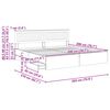 vidaXL Bedframe met lade met opslag Wit 200 x 200 cm Ingenieurshout