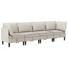 vidaXL Woonkamer Meubelset 4 st Havermout Stof