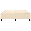vidaXL Boxspring bed stof cr&egrave;mekleurig 140x200 cm