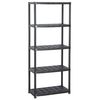 vidaXL Opbergrek 5-laags 71x38x170 cm kunststof zwart