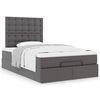 vidaXL Ottoman bed met matras 120x200cm kunstleer grijs