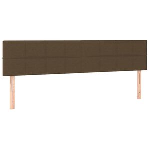 vidaXL Hoofdborden 160x5x78/88 cm stof donkerbruin